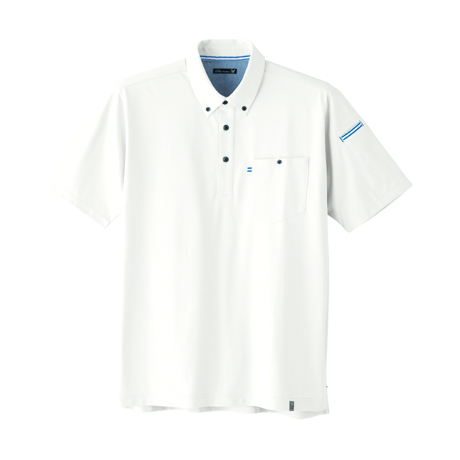 半袖ニットシャツ【0023-ASC】 1.ホワイト