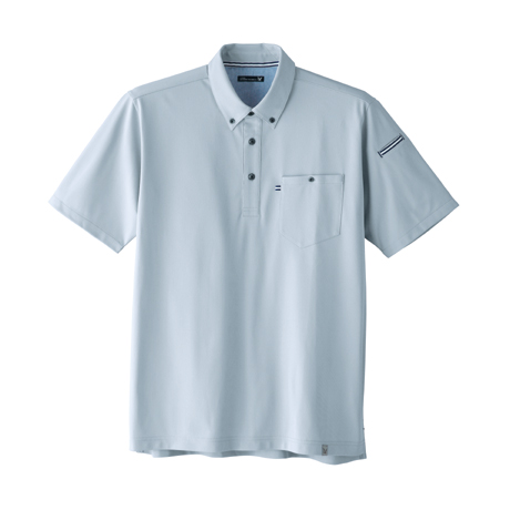 半袖ニットシャツ【0023-ASC】 10.ライトグレー