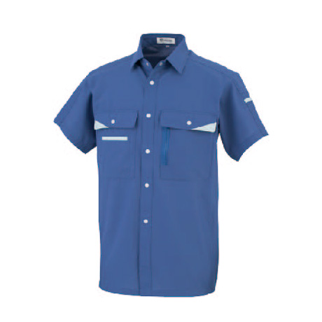 ハイメカカット半袖シャツ【07003-OKH】 C2.ブルー