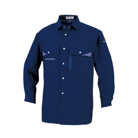 ハイメカカット長袖シャツ【07004-OKH】 C1.ネイビー