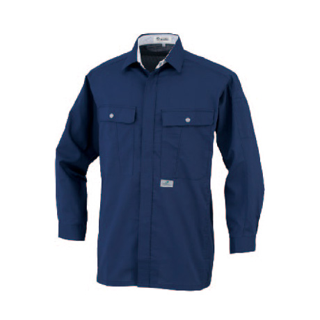 形態安定長袖シャツ【07174-OKH】 C1.ネイビー