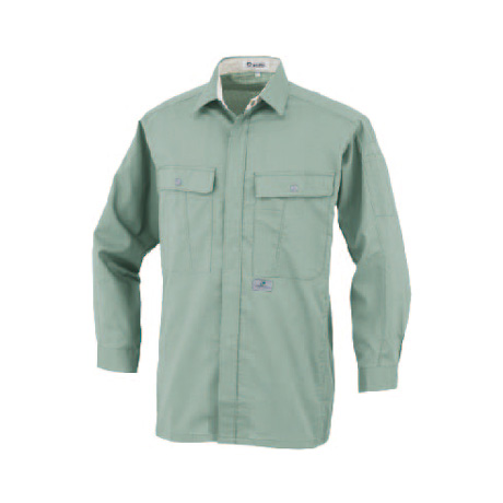形態安定長袖シャツ【07174-OKH】 C2.グリーン