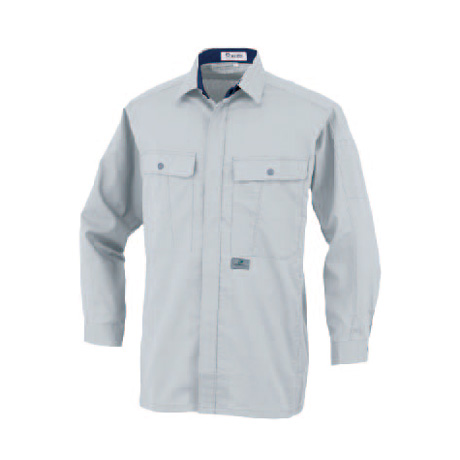 形態安定長袖シャツ【07174-OKH】 C4.シルバーグレー