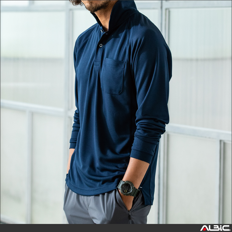 吸汗速乾長袖ポロシャツ【103-BAT】 商品写真