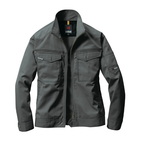 制電ケア長袖ジャケット【1101-BAT】 53.ストームグレー