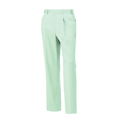 抗菌防臭ワンタックスラックス【11011-KRO】 89.ライトグリーン