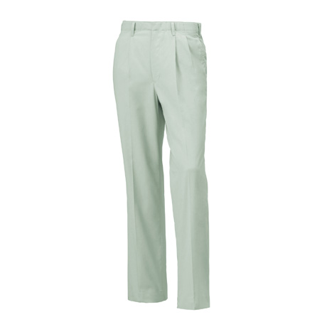 形状記憶加工ツータックスラックス【1235-KRO】 89.ライトグリーン