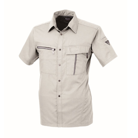 清涼素材半袖シャツ【1252-XEB】 22.シルバーグレー