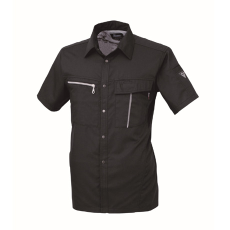 清涼素材半袖シャツ【1252-XEB】 91.ストーンブラック
