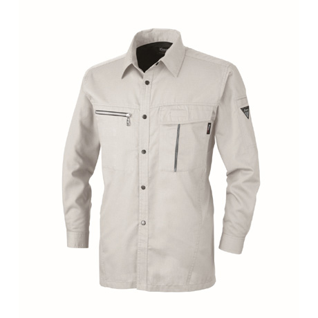 清涼素材長袖シャツ【1253-XEB】 22.シルバーグレー