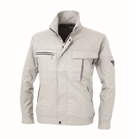 清涼素材長袖ブルゾン【1254-XEB】 22.シルバーグレー