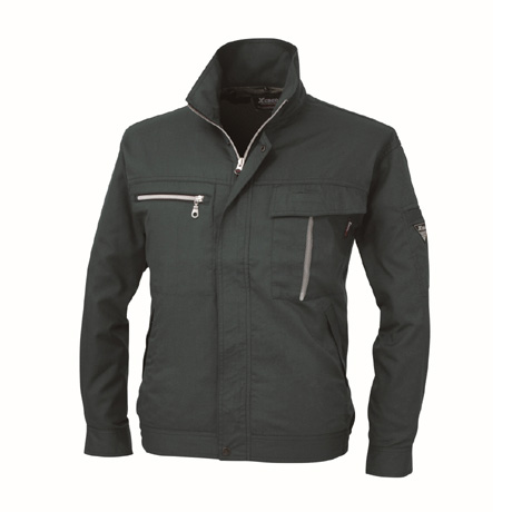 清涼素材長袖ブルゾン【1254-XEB】 603.アラスカグリーン