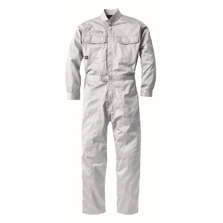 プリーツロン仕様長袖つなぎ服【1268-XEB】 20.グレー