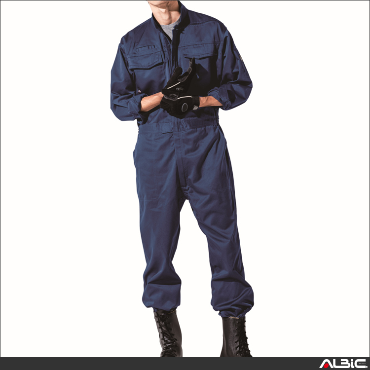 プリーツロン仕様長袖つなぎ服【1268-XEB】 商品写真