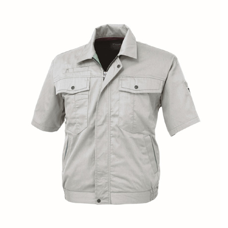 防縮防シワ半袖ブルゾン【1271-XEB】 20.グレー