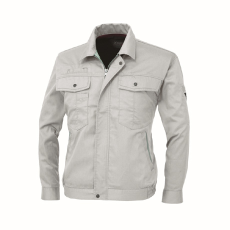 防縮防シワ長袖ブルゾン【1274-XEB】 20.グレー