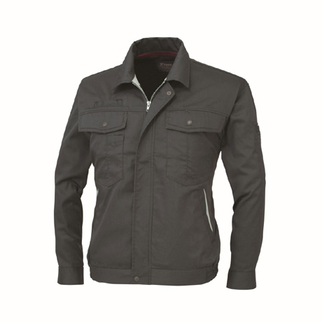 防縮防シワ長袖ブルゾン【1274-XEB】 25.チャコールグレー