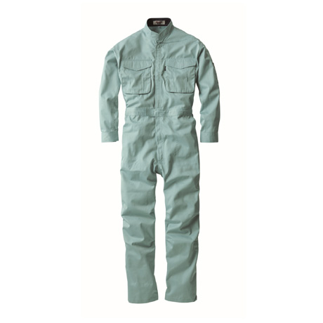 プリーツロン仕様つなぎ服【1288-XEB】 60.グリーン
