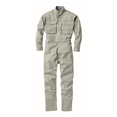 プリーツロン仕様つなぎ服【1288-XEB】 61.モスグリーン