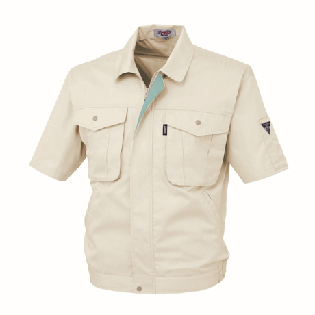 抗菌防臭半袖ブルゾン【1291-XEB】 31.アイボリー