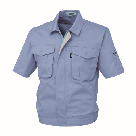 抗菌防臭半袖ブルゾン【1291-XEB】 40.ブルー