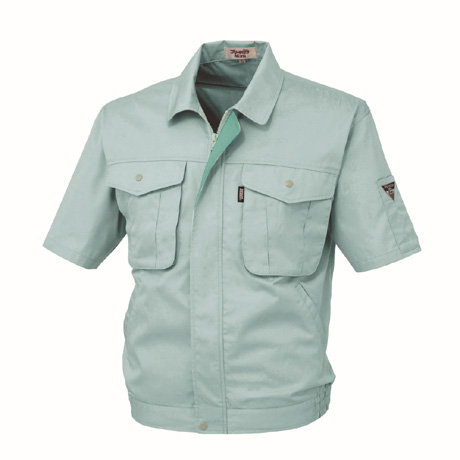 抗菌防臭半袖ブルゾン【1291-XEB】 60.グリーン