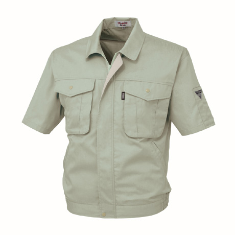 抗菌防臭半袖ブルゾン【1291-XEB】 61.モスグリーン