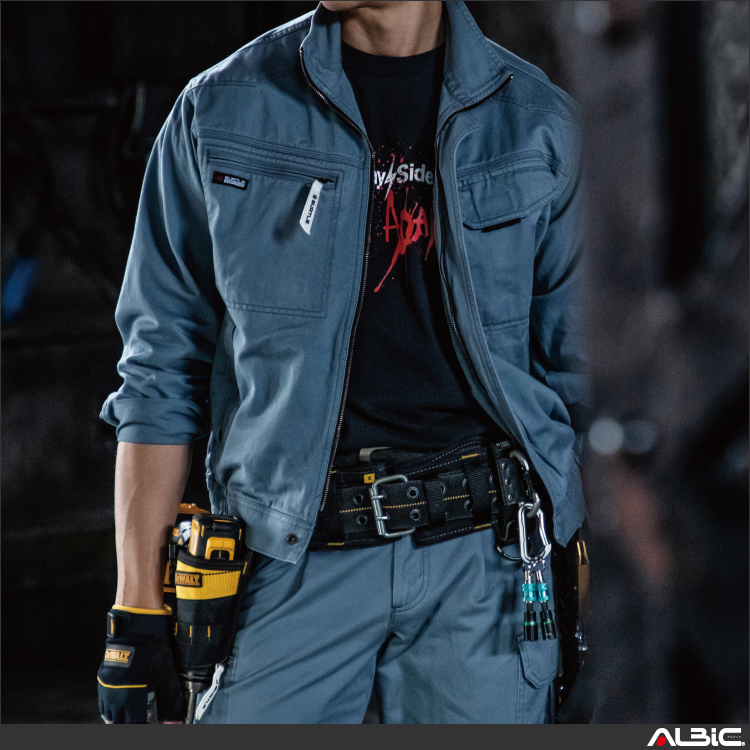 綿100％防縮加工長袖ブルゾン【1301-BAT】 商品写真