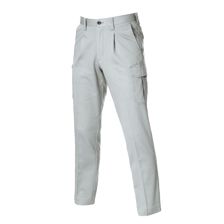 綿100％チノクロス素材ワンタックカーゴパンツ【1312-BAT】 5.シルバー