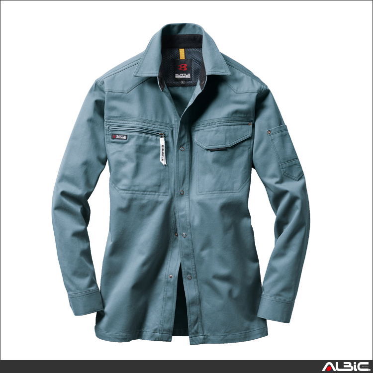 綿100％チノクロス素材長袖シャツ【1315-BAT】 商品写真