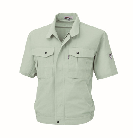 高通気半袖ブルゾン【1341-XEB】 60.グリーン