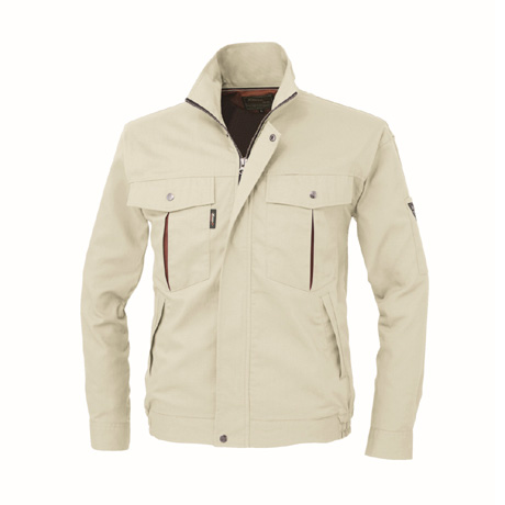 防縮防シワ加工長袖ブルゾン【1354-XEB】 61.モスグリーン