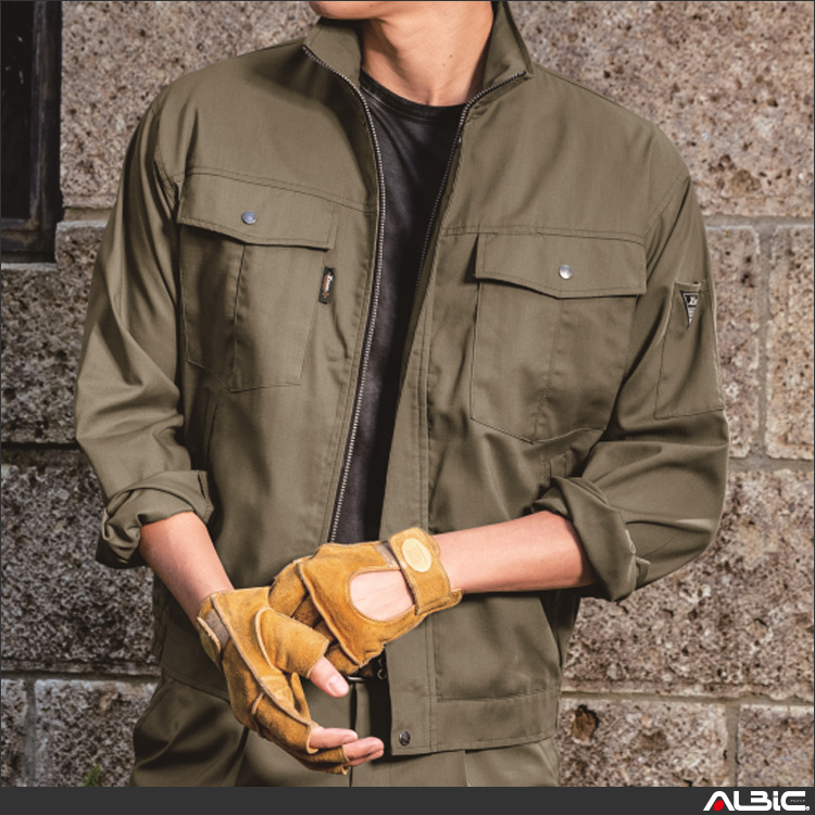 防縮防シワ加工長袖ブルゾン【1354-XEB】 商品写真