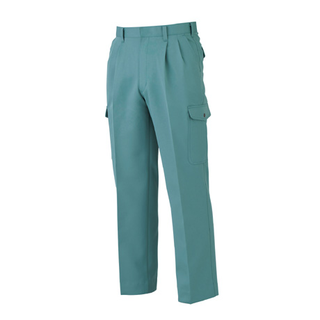 ストレッチ帯電防止ツータックカーゴパンツ【1383-BBO】 25.ミストグリーン