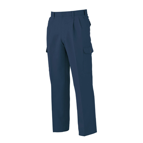 ストレッチ帯電防止ツータックカーゴパンツ【1383-BBO】 56.ネイビー