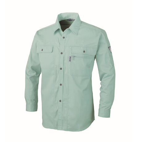 抗菌防臭長袖シャツシャツ【1443-XEB】 60.グリーン