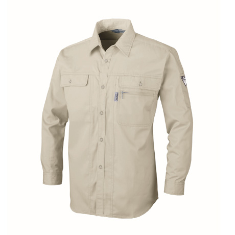 抗菌防臭長袖シャツシャツ【1443-XEB】 61.モスグリーン