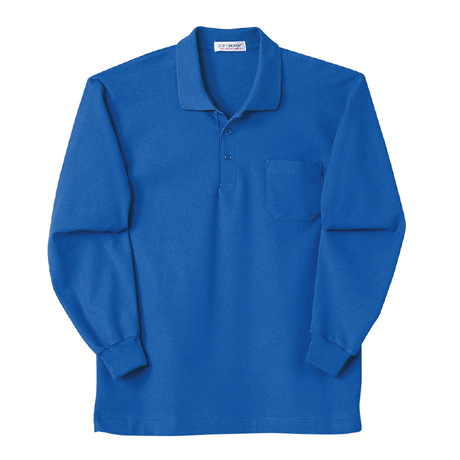 長袖ポロシャツ【1450-NAH】 3.ブルー