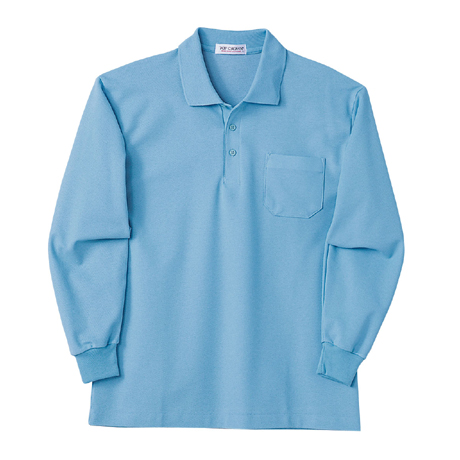 長袖ポロシャツ【1450-NAH】 15.サックス