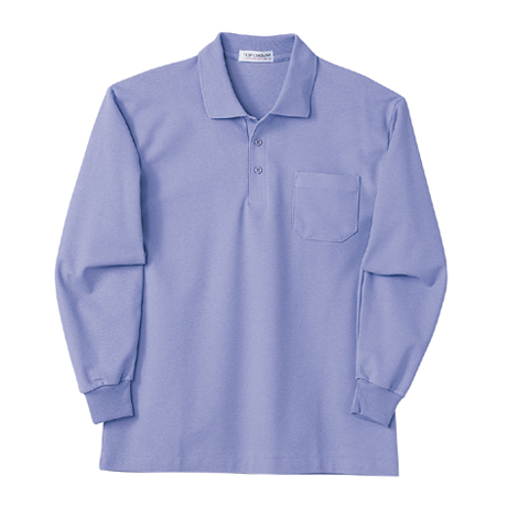長袖ポロシャツ【1450-NAH】 79.パープル