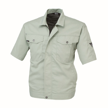 抗菌防臭半袖ブルゾン【1491-XEB】 61.モスグリーン