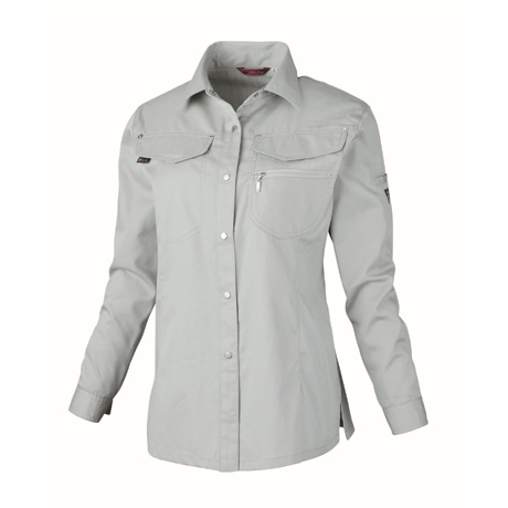 抗菌防臭加工レディス長袖シャツ【1495-XEB】 20.グレー