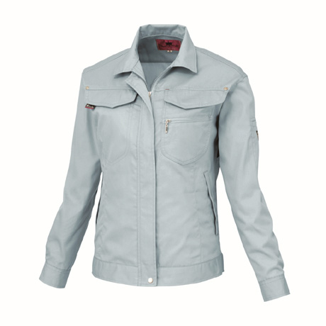 抗菌防臭加工レディス長袖ブルゾン【1498-XEB】 43.ブルーグレー