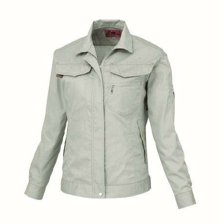 抗菌防臭加工レディス長袖ブルゾン【1498-XEB】 61.モスグリーン