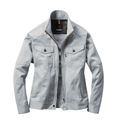 帯電防止長袖ジャケット【1511-BAT】 5.シルバー