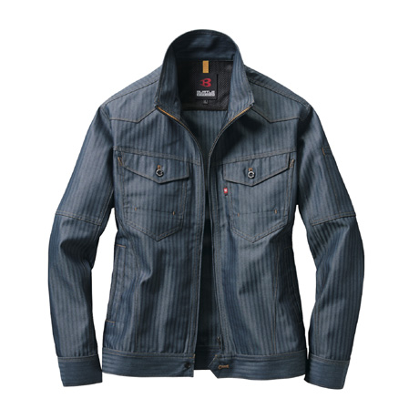 帯電防止長袖ジャケット【1511-BAT】 45.インディゴ