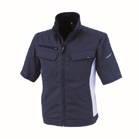 帯電防止半袖ブルゾン【1511-XEB】 19.ディープネイビー