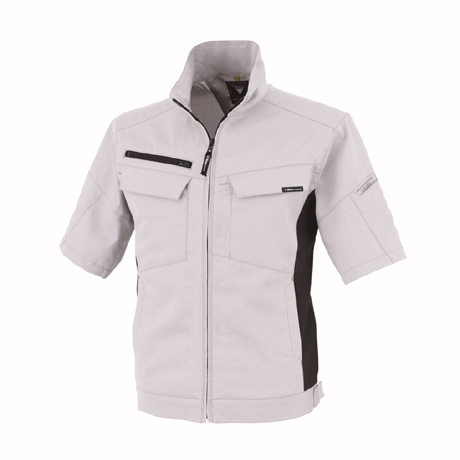 帯電防止半袖ブルゾン【1511-XEB】 22.シルバーグレー
