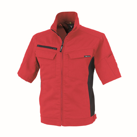 帯電防止半袖ブルゾン【1511-XEB】 71.レッド