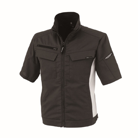 帯電防止半袖ブルゾン【1511-XEB】 90.クロ